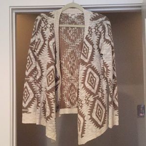 Cream and brown cardigan
